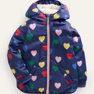 Mini Boden Kids Heart Print Jacket - Navy Multicolor